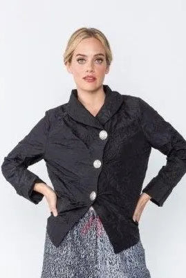 IC Collection Two Button Crinkle Jacket | Unique Apparel USA