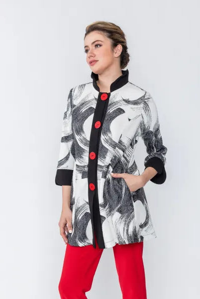 IC Collection Brushstroke Button Up Jacket | Unique Apparel USA