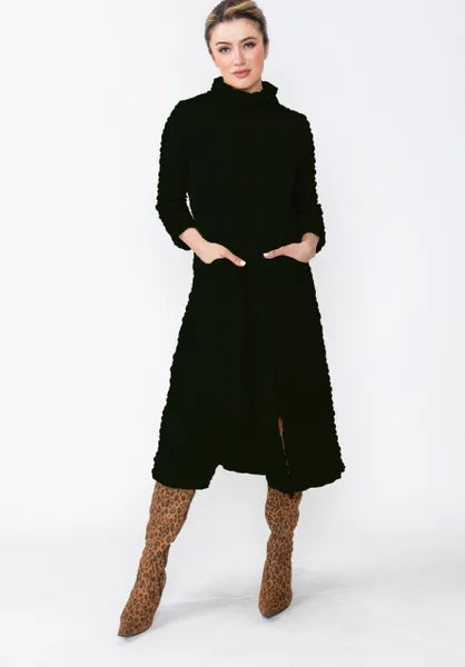 IC Collection Puckered Styling Dress-IC-6000D