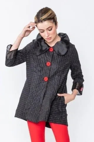 IC Collection Pinstripe Button Up Jacket | Unique Apparel USA