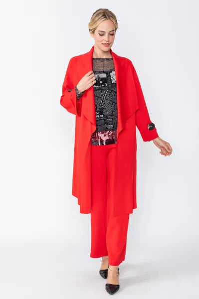 IC Collection Long Open Front Jacket-IC-4585J-DUP