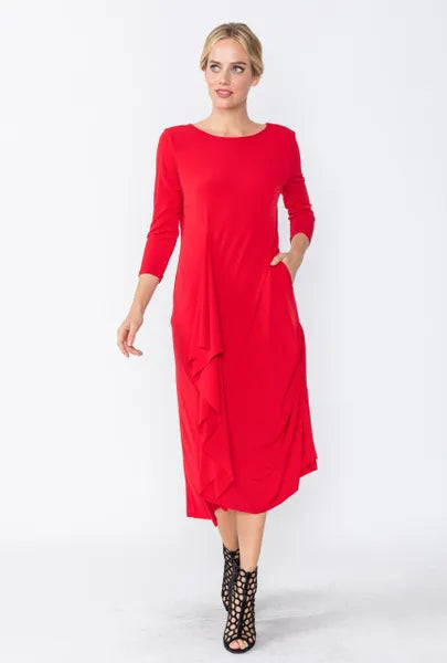 IC Collection Drape Maxi Dress-IC-4810D
