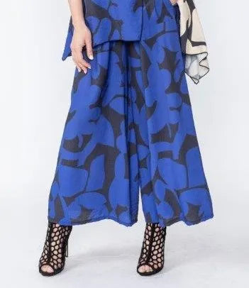 IC Collection Designer Print Wide Leg Pant-IC-5061P
