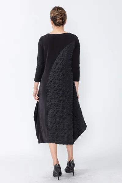 IC Collection Asymmetrical Textured Dress-IC-5814D