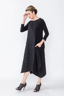 IC Collection Asymmetrical Textured Dress-IC-5814D