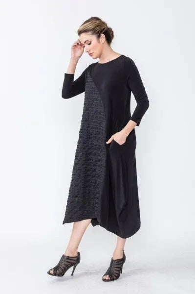 IC Collection Asymmetrical Textured Dress-IC-5814D