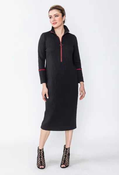 IC Collection Alphabet Embossed Dress-IC-4552D