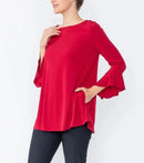 IC Collection Ruffle Sleeve Tunic-IC-4801T