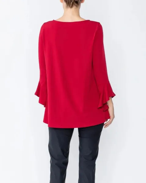 IC Collection Ruffle Sleeve Tunic-IC-4801T