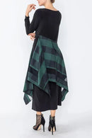 IC Collection Plaid Layered Dress-IC-4589D