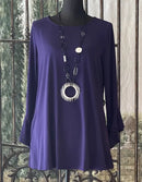 IC Collection Ruffle Sleeve Tunic-IC-4801T