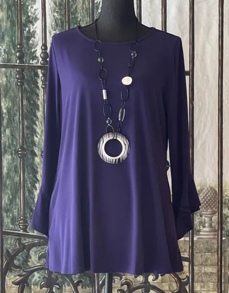 IC Collection Ruffle Sleeve Tunic-IC-4801T