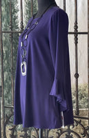 IC Collection Ruffle Sleeve Tunic-IC-4801T