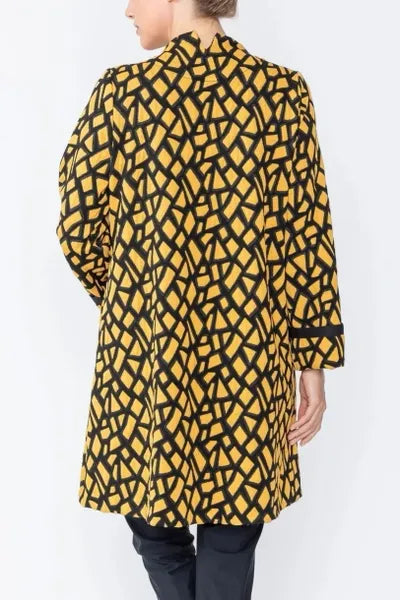 IC Collection Geometric Jacquard Long Jacket-IC-5111J