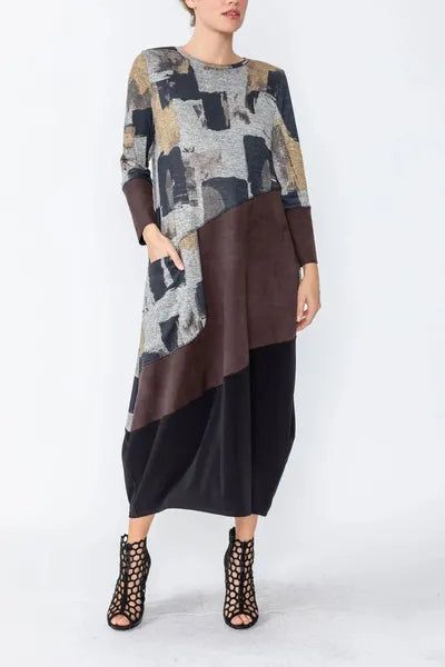 IC Collection Patch Bubble Dress-IC-5028D