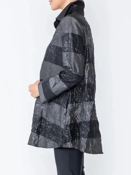 IC Collection Striped Button Down Top-IC-5102T