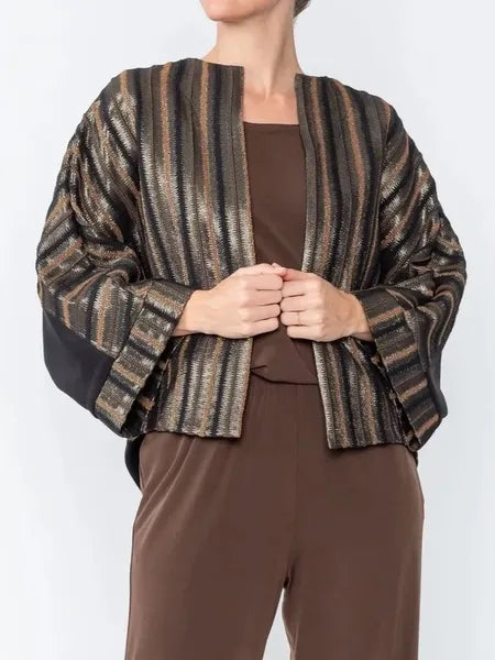 IC Collection Metallic Cocoon Jacket-IC-5079J