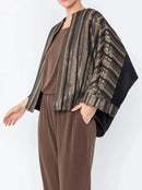 IC Collection Metallic Cocoon Jacket-IC-5079J