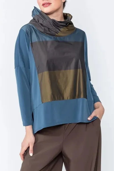 IC Collection Collar Asymmetrical Tunic | Unique Apparel USA