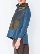 IC Collection Hi Collar Asymmetrical Tunic-IC-5100T