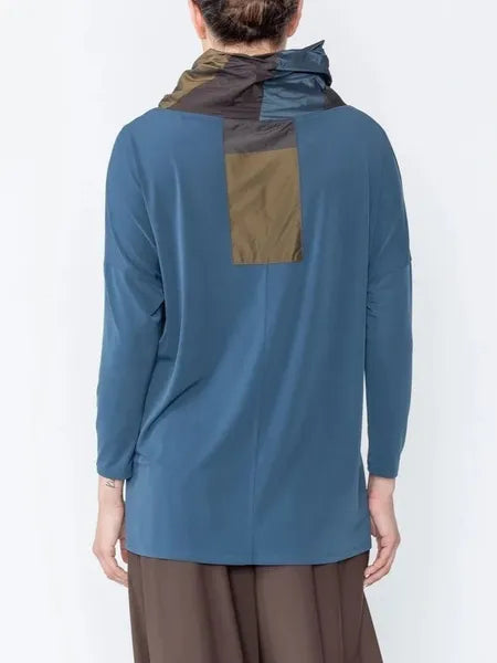 IC Collection Hi Collar Asymmetrical Tunic-IC-5100T