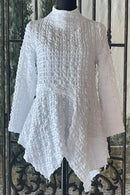 IC Collection Pucker Mock Neck Top-IC-4616T