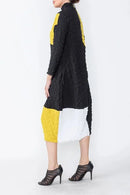 IC Collection Color Black Mock Neck Dress-IC-6004D