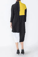 IC Collection Color Black Mock Neck Dress-IC-6004D