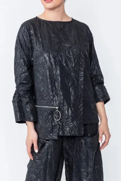 IC Collection Crinkle Crop Tunic | Unique Apparel USA