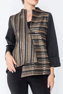 IC Collection Metallic Striped Jacket-IC-5088J