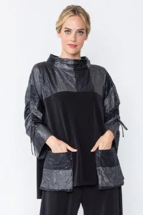 IC Collection Two Pocket High Collar Tunic-IC-5089T