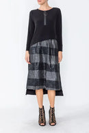 IC Collection Split Fabric Dress-IC-5093D