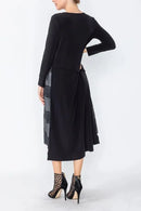 IC Collection Split Fabric Dress-IC-5093D