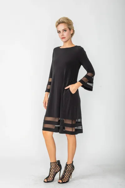 IC Collection Split Mesh Dress-IC-4895D