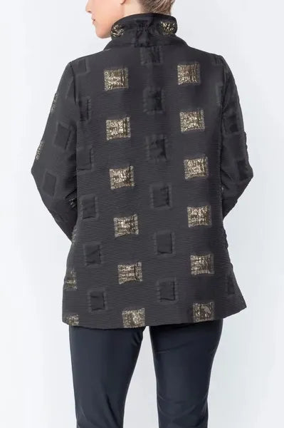 IC Collection Hi Fashion High Collar Jacket-IC-5095J