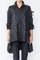 IC Collection Bow Sleeve Crinkle Tunic-IC-5080T