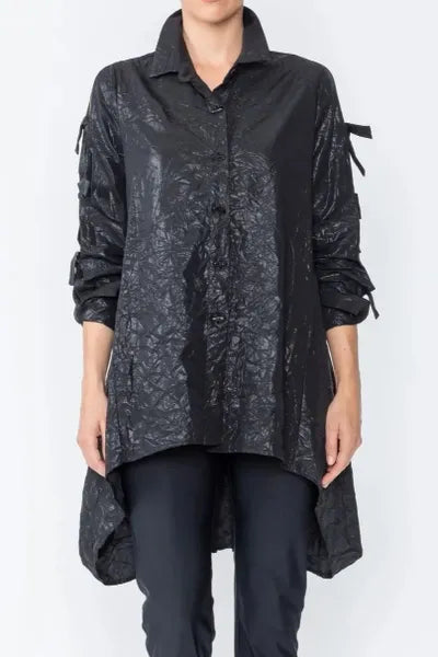 IC Collection Bow Sleeve Crinkle Tunic-IC-5080T