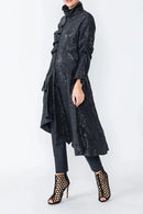 IC Collection Asymmetric Long Crinkle Jacket-IC-5078J