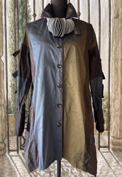 IC Collection Color Block Tunic With Bow Tie Sleeve-IC-5110T