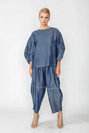 IC Collection Funky Denim Top-IC-6034T