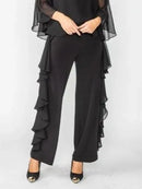 IC Collection Chiffon Draped Pant-IC-4634P