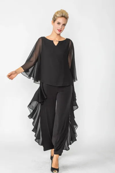 IC Collection Chiffon Draped Pant-IC-4634P