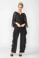 IC Collection Chiffon Draped Pant-IC-4634P