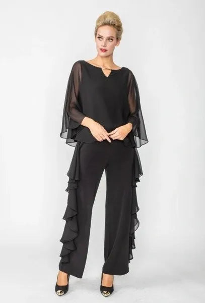 IC Collection Chiffon Draped Pant-IC-4634P
