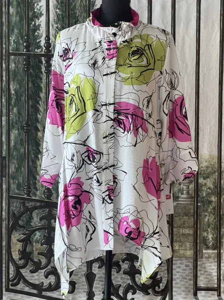 IC Collection Floral Sketch Top-IC-6126T