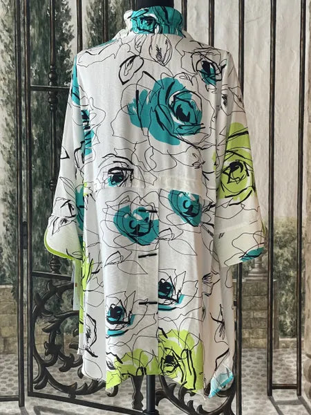 IC Collection Floral Sketch Top-IC-6126T