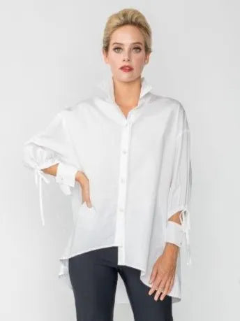 IC Collection Cold Wrist Asymmetric Blouse-IC-4878T