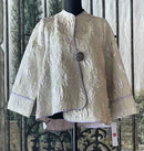 IC Collection Floral Embossed Single Button Jacket-IC-4678J