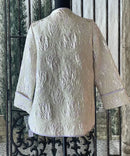 IC Collection Floral Embossed Single Button Jacket-IC-4678J