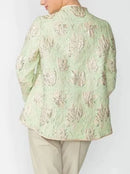 IC Collection Floral Embossed Single Button Jacket-IC-4678J